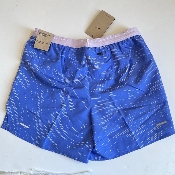 NIKE DRI-FIT RUNNING DIVISION 5” FLEX SHORTS BLUE - Picture 3 of 4